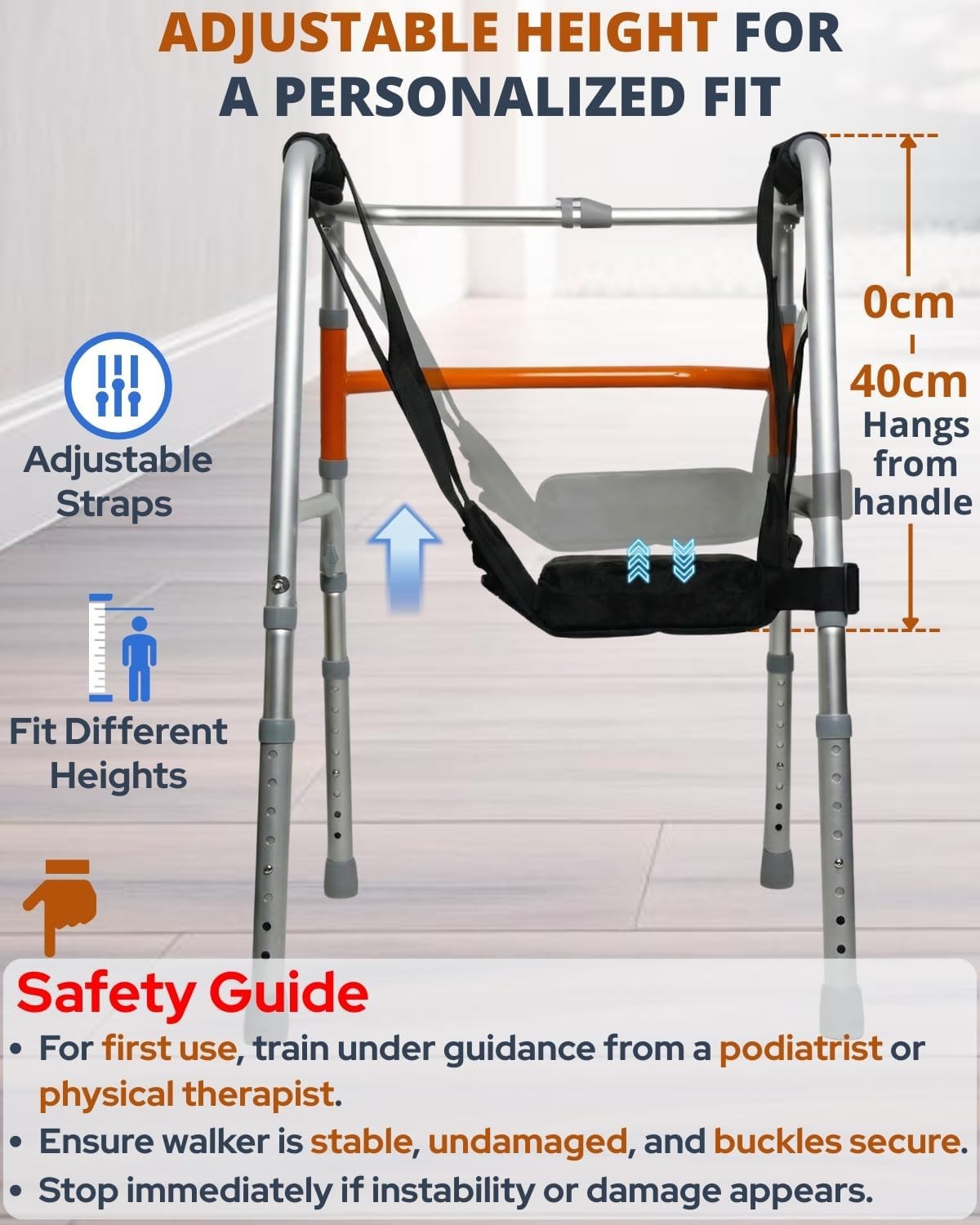 Walker Knee Sling Adjustable Surgery Recovery