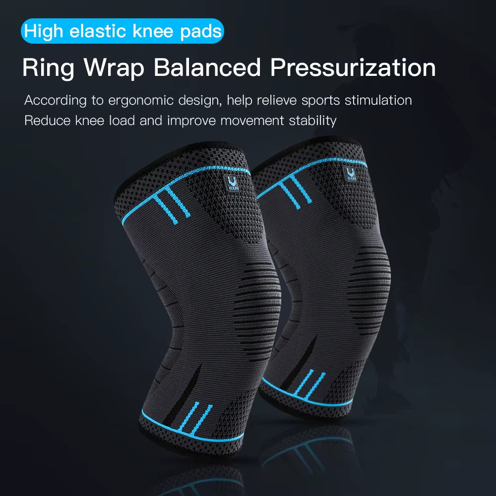 1 Pcs Compression Knee Support Sleeve Elastic Breathable Knee Pads Brace Springs