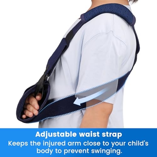 Kids Arm Sling Shoulder Immobilizer with X-Small Kids Mesh Version-Right Hand