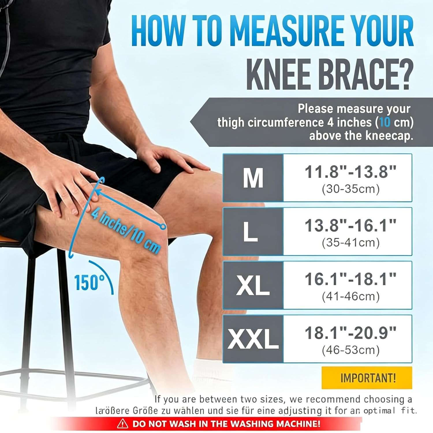 Knee Brace for Women & Men, Knee Brace for Meniscus Tear, Knee Support with Side
