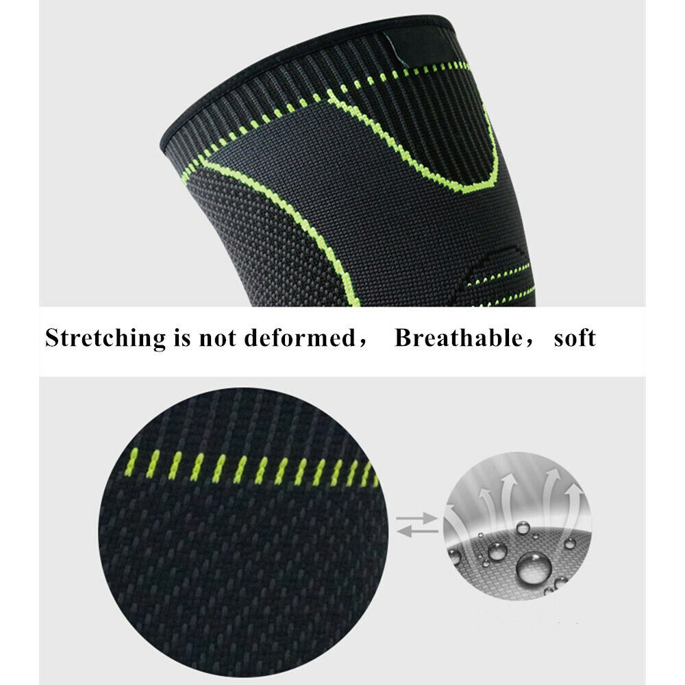 Knee Sleeve Compression Brace Support For Sport Gym Joint Pain Arthritis Relief
