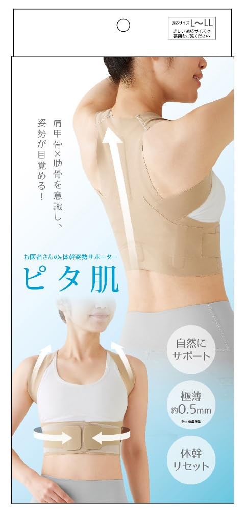 alfax Posture Belt, Core Posture Supporter, Pita Skin, L-LL