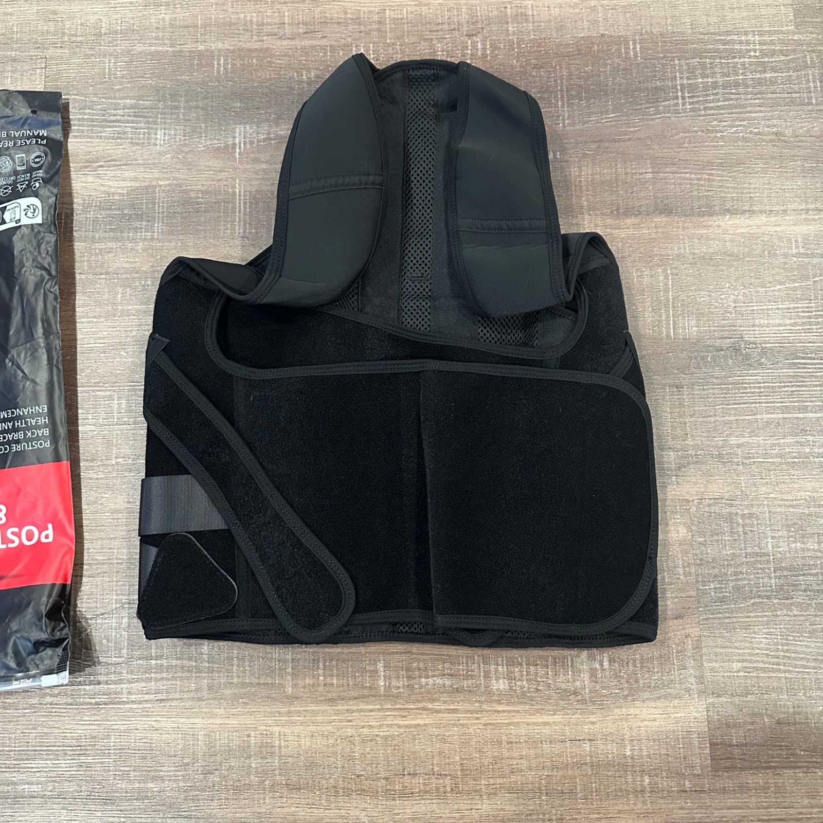 SHAPERKY DH-08 2-in-1 Posture Corrector Back Brace for Men and Women Black NEW