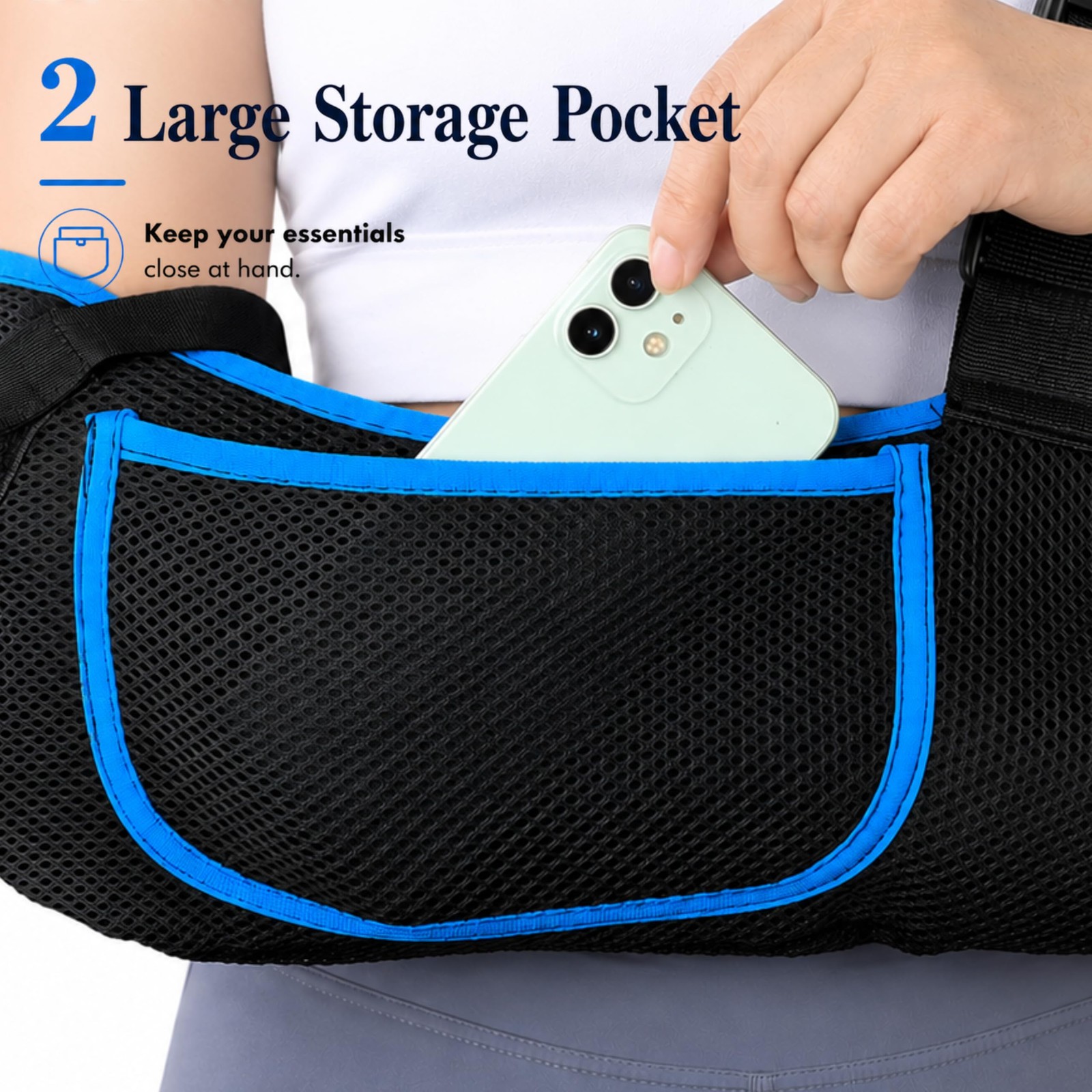 Arm Sling Shoulder Immobilizer Adjustable Brace Rotator Cuff Thumb Loop Adult