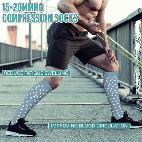 3 Pairs Compression Socks for Women & Men Small-Medium A14 Cyan/Blue/Light Blue