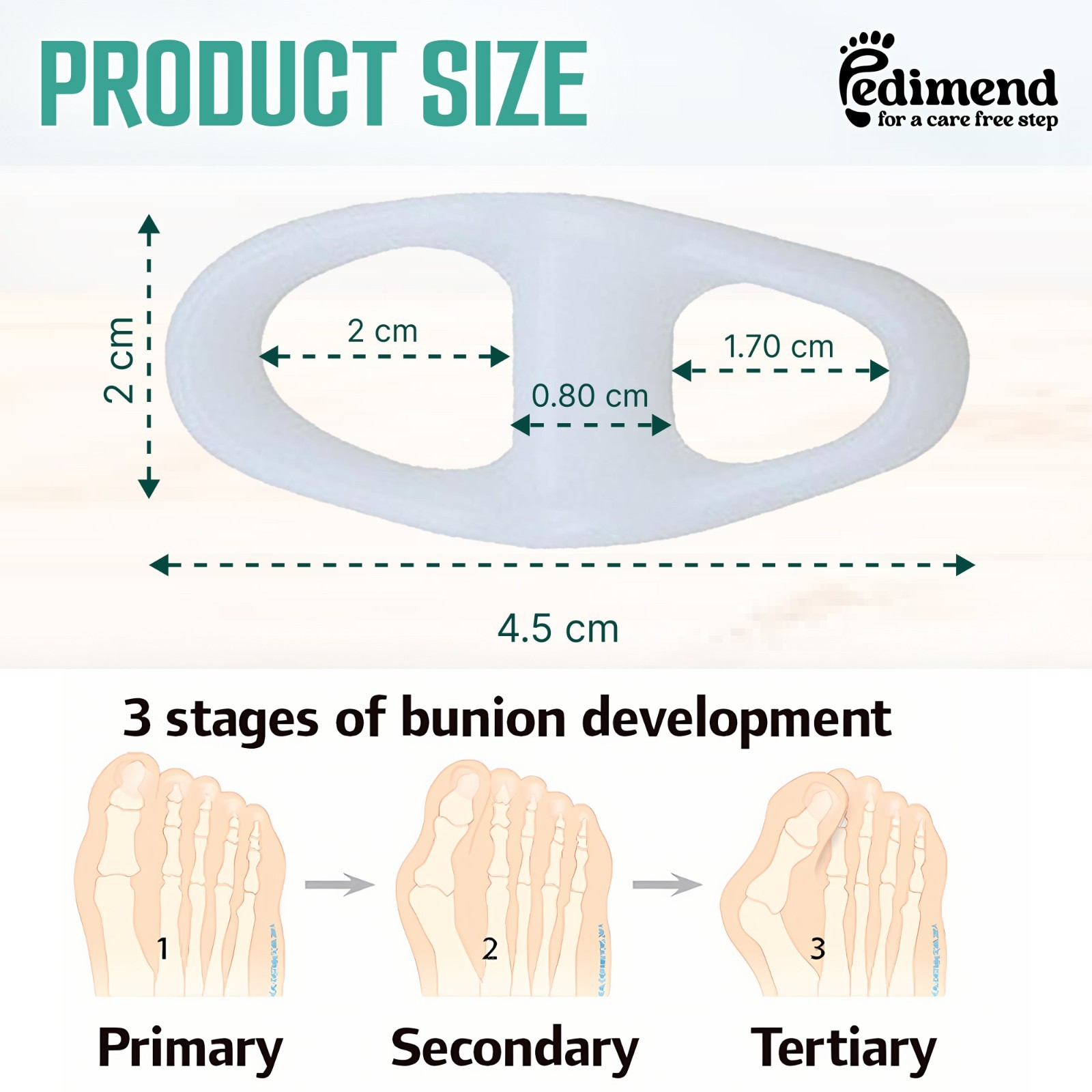 Pedimend™ Silicone Gel Double Loop Bunion Corrector Toe Separators & Toes Spacer
