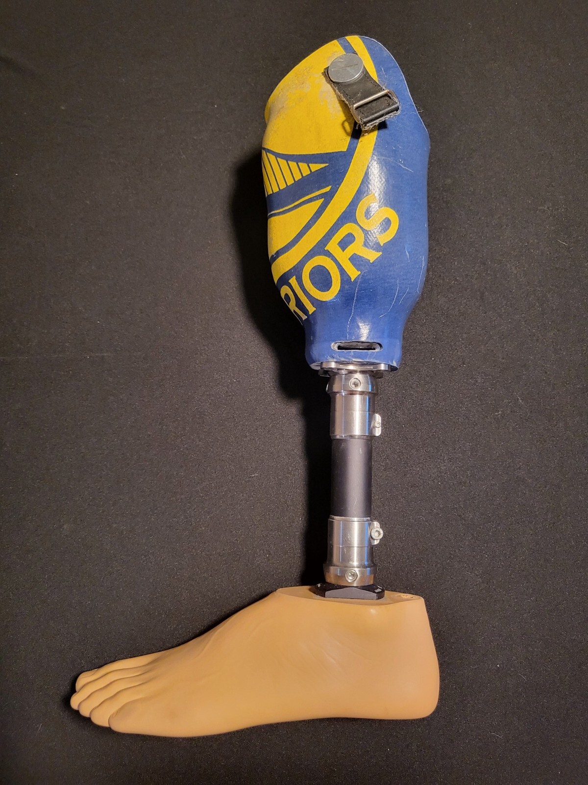 PROSTHETIC LEG (LEFT), CARBON FIBER, PROSTHETIC FOOT, WARRIORS DECAL