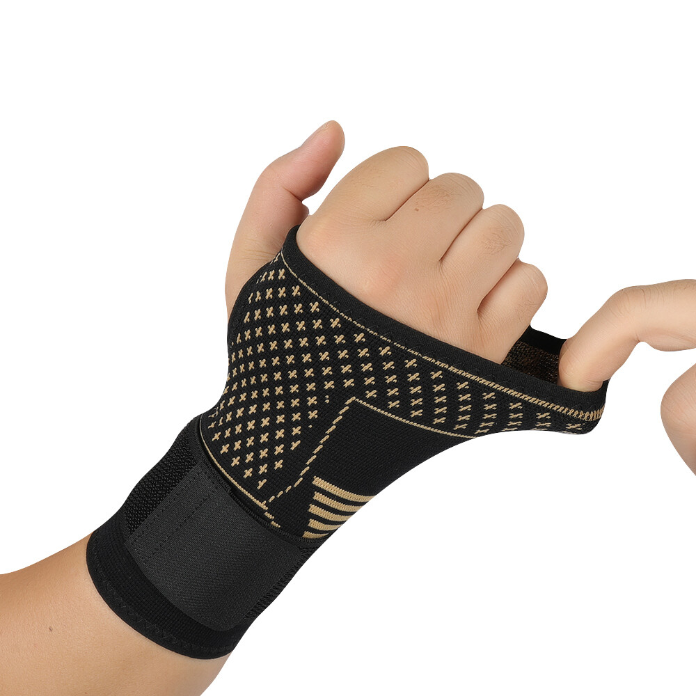 Copper Wrist Compression Glove Hand Support Pain Relief Joint Self Care Single