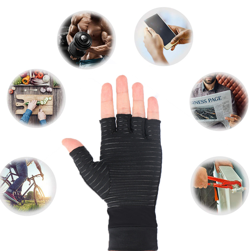 Copper Arthritis Compression Gloves Hand Pain Swelling Pain Relief Women Men
