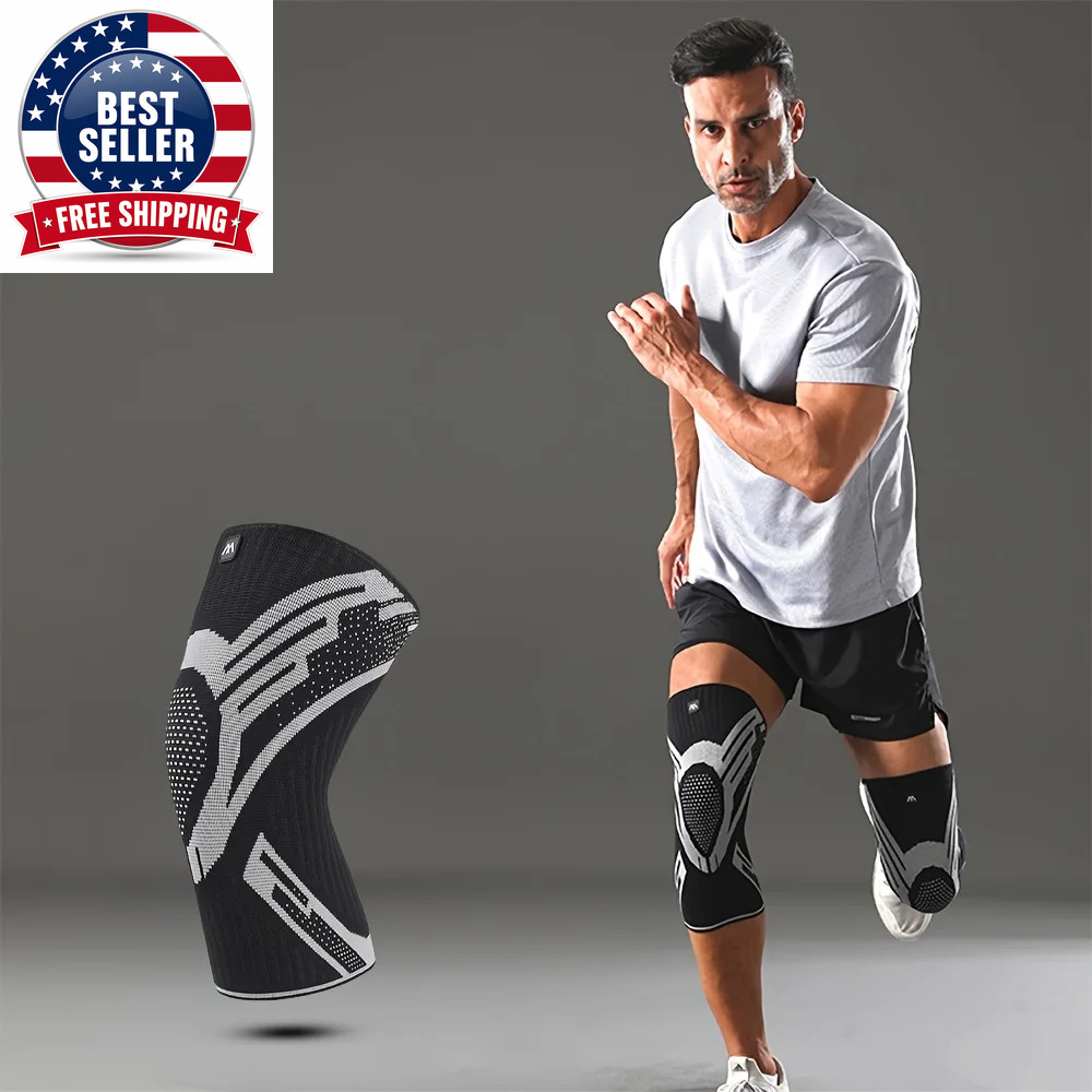 1 Pcs Compression Knee Support Sleeve Elastic Breathable Knee Pads Brace Springs