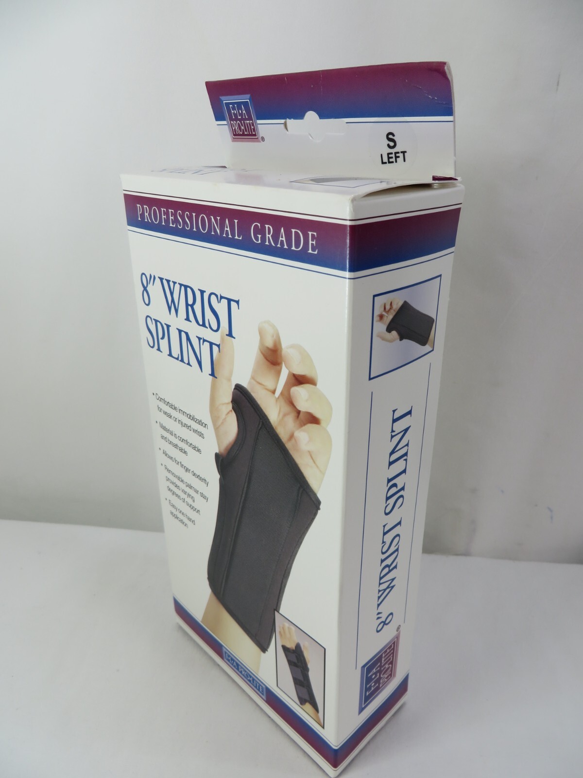FLA Pro Lite LEFT Hand SMALL Pro-Lite Professional Grade 8″ Wrist Splint Black