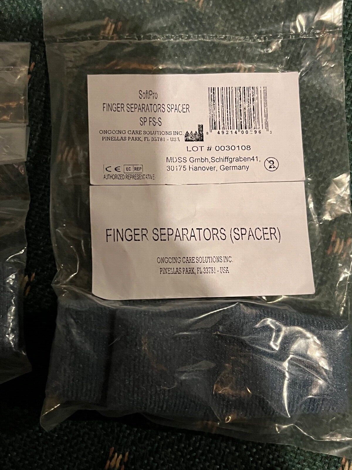 SoftPro Grip WHFO Hand Splint, Left Medium w/ extra covers & finger separator