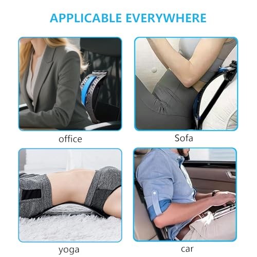 Back Stretcher – 4-Level Adjustable Lumbar Support Board & Back Cracker Blue