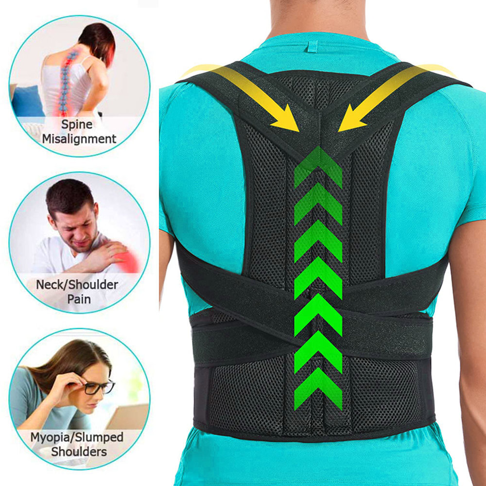 Posture Corrector PreventSlouching Provide Back Support ImproveThoracic Kyphosis