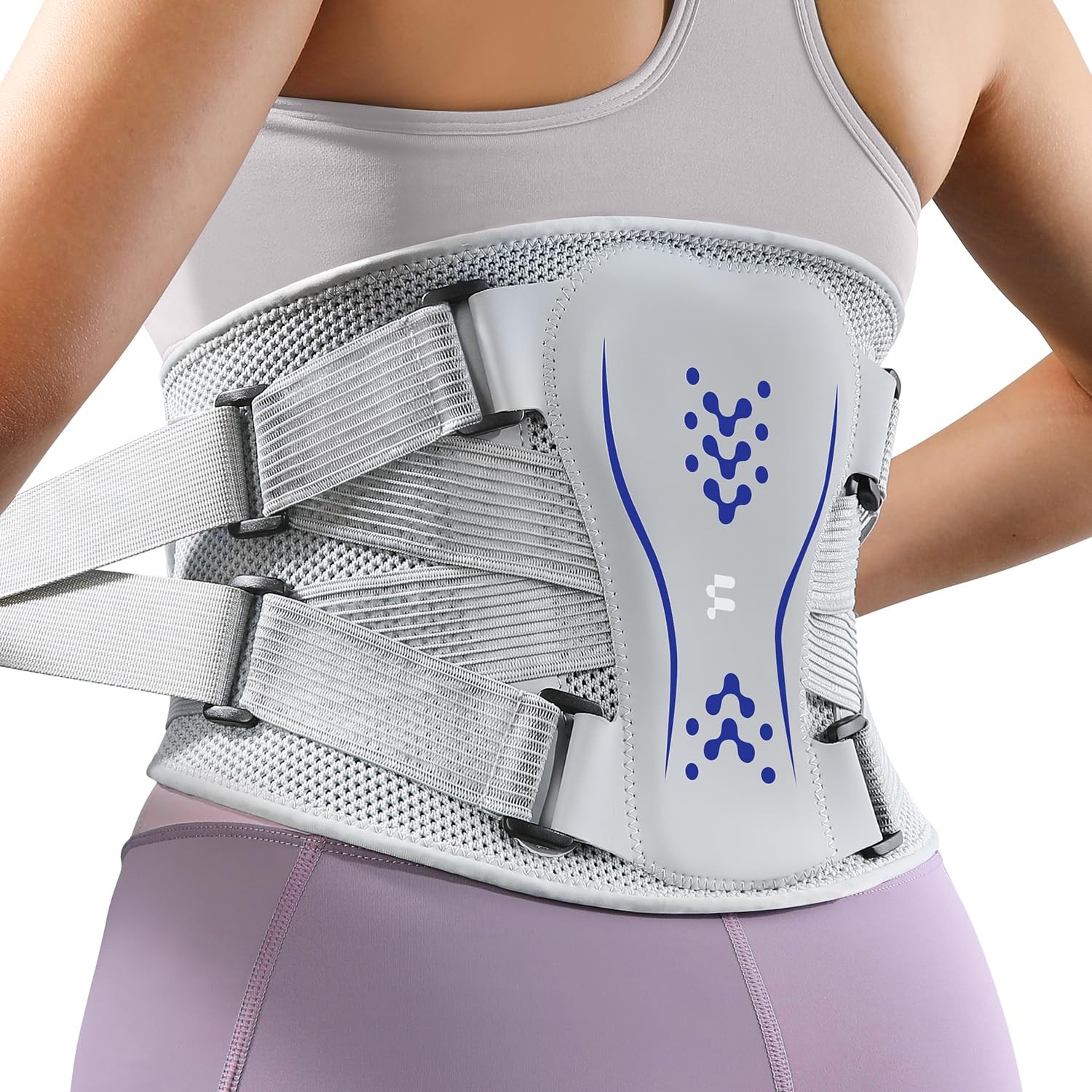 Thin Back Brace for Women Lower Back Pain Relief, Adjustable and Slim Fit Kni…