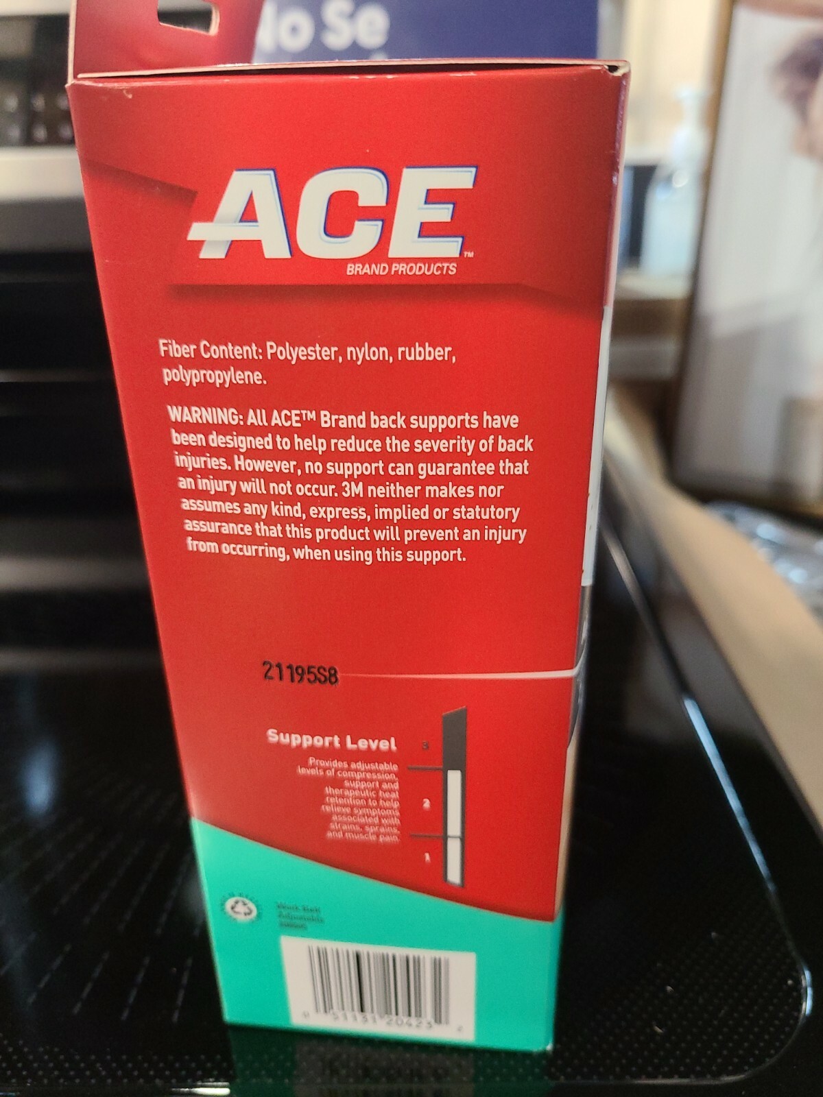 3M ACE Work back Belt with Removable Suspenders Size ADJ Support Level 2