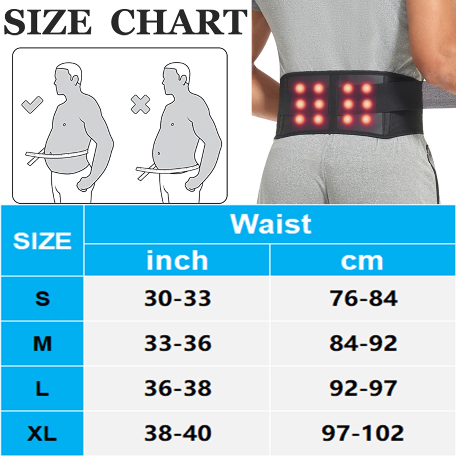 Adjustable Lower Back Brace Lumbar Support for Men Women Waist Belt Pain Relief