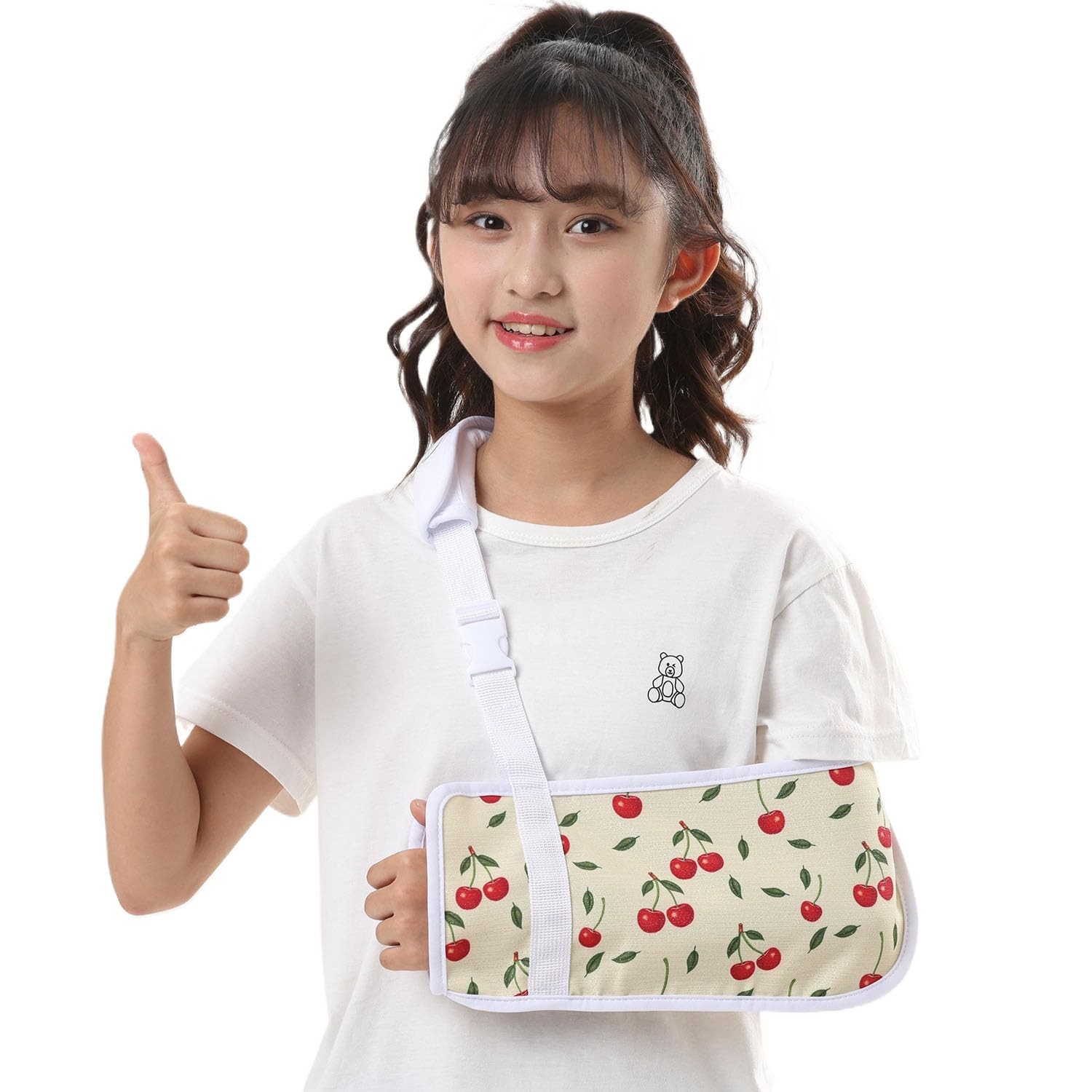 Kids Print Arm Sling Adjustable Breathable Support Girls Broken Arm Sm