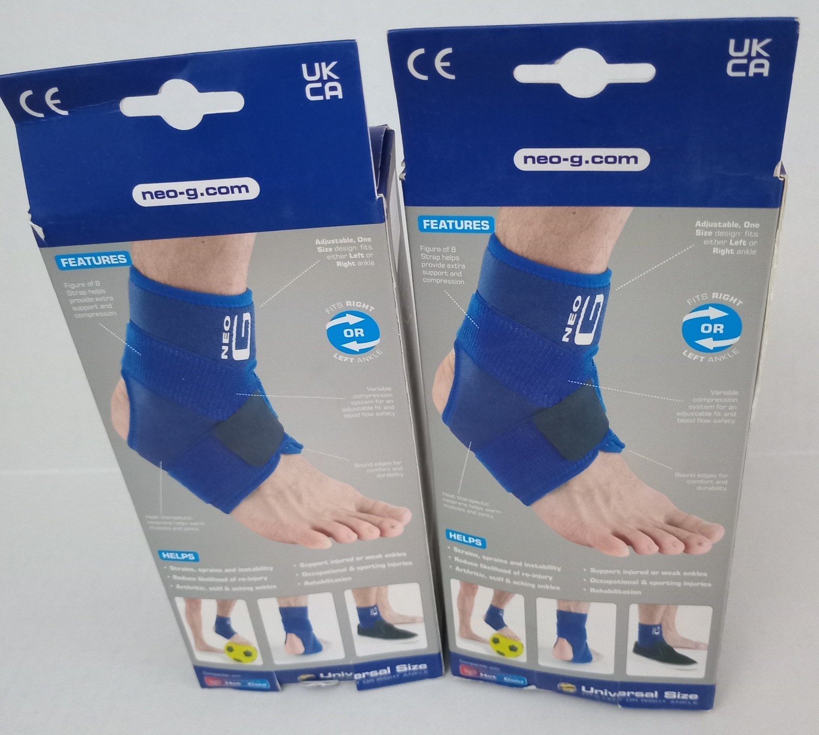 2x Neo G Ankle Support Universal Size 887 Moderate Support Level One Size