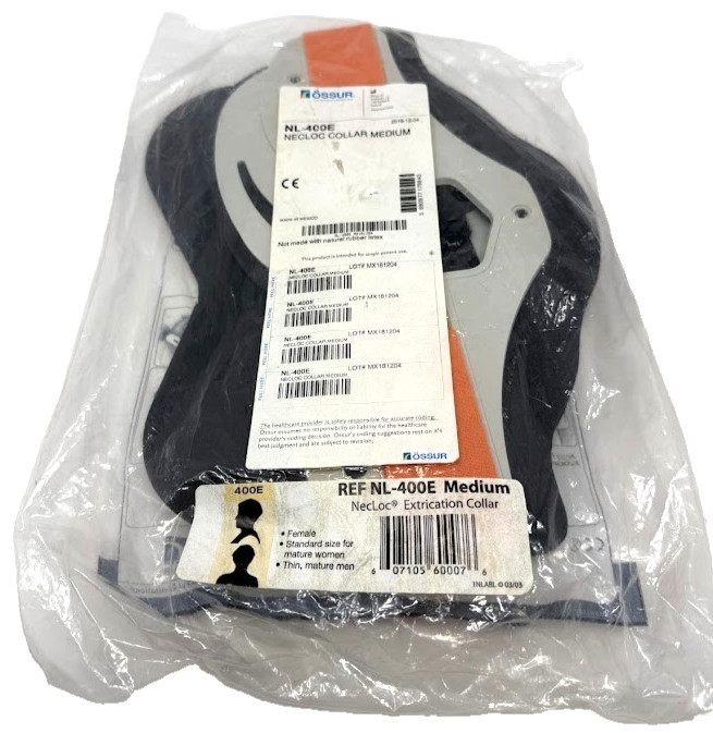 Ossur NL-400E Necloc Cervical Extrication Support Collar Adult Medium – NEW