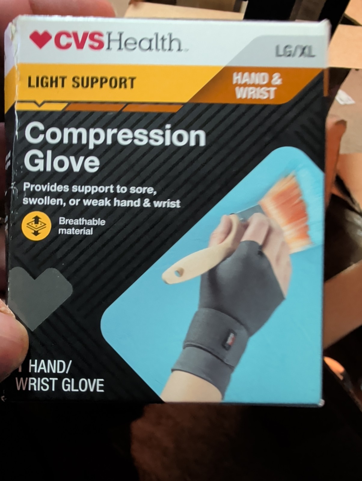 CVS Health Light Support Compression Glove, L/XL