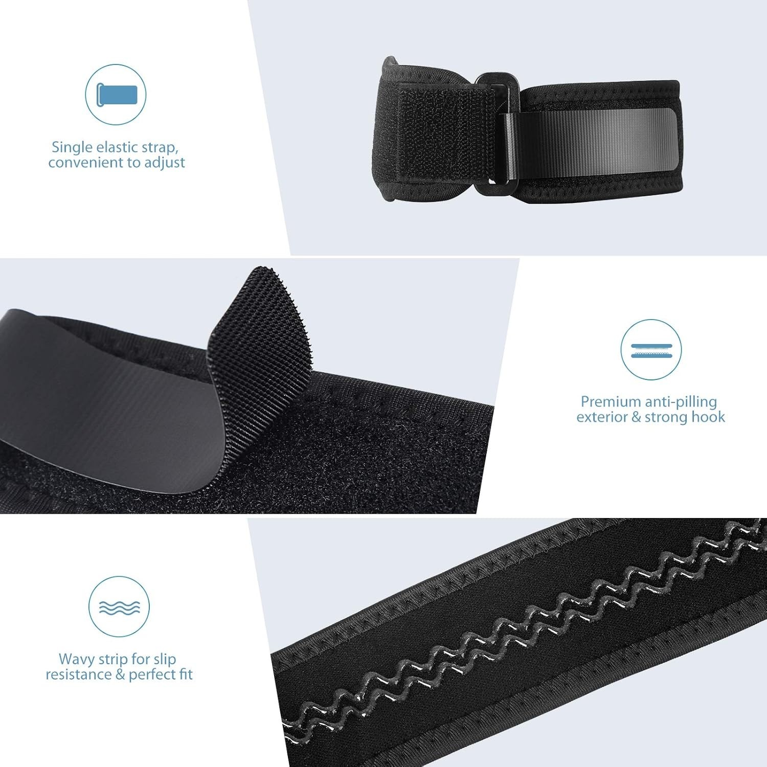 Comfortable Non-Slip Elbow Support for Tendonitis – 2 Pack, Unisex Design