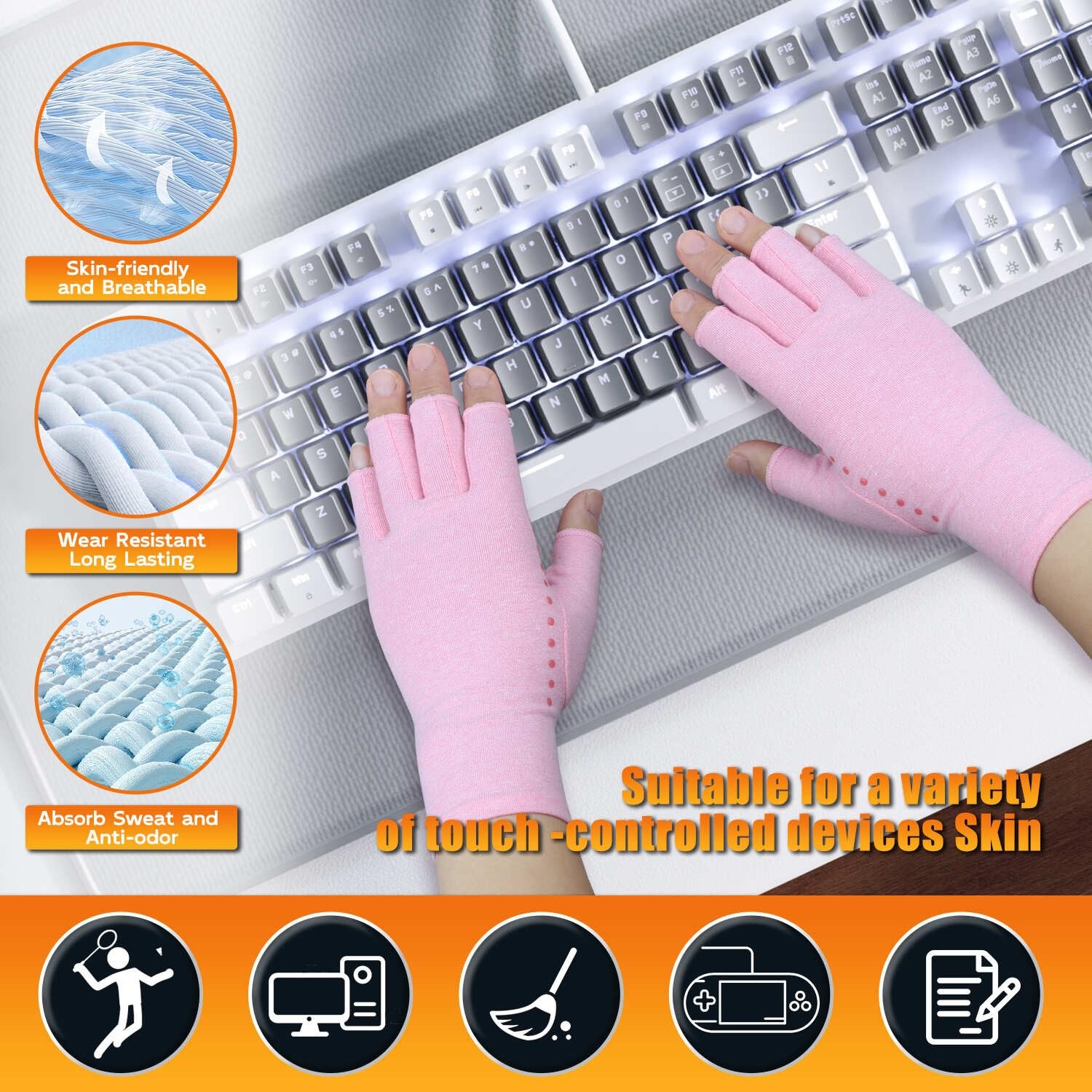 Big Mango Compression Arthritis Gloves for Women Men, Hand Compression Gloves…