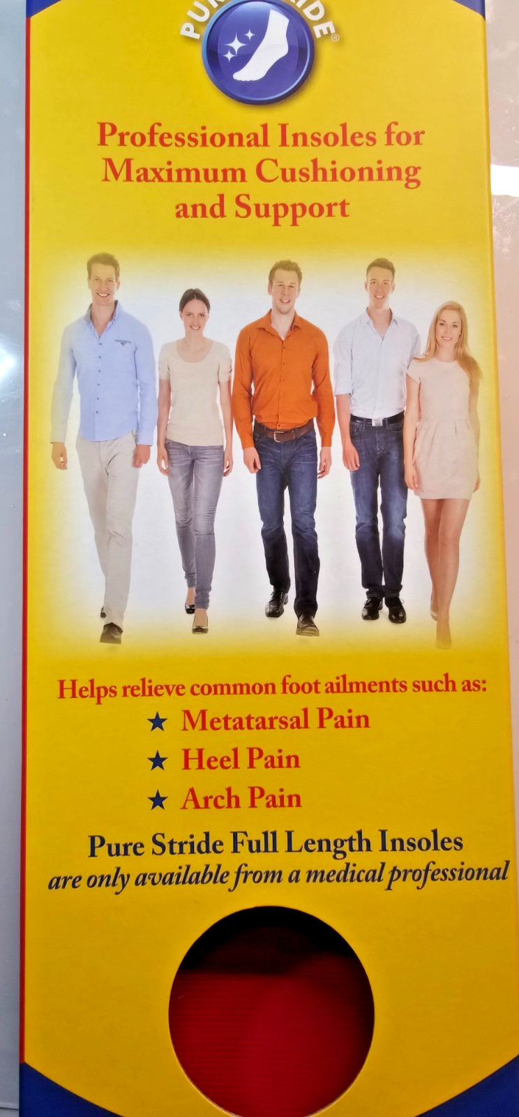 Pure Stride Professional Full Length Insoles Maximum Cushioning Shoe Insert