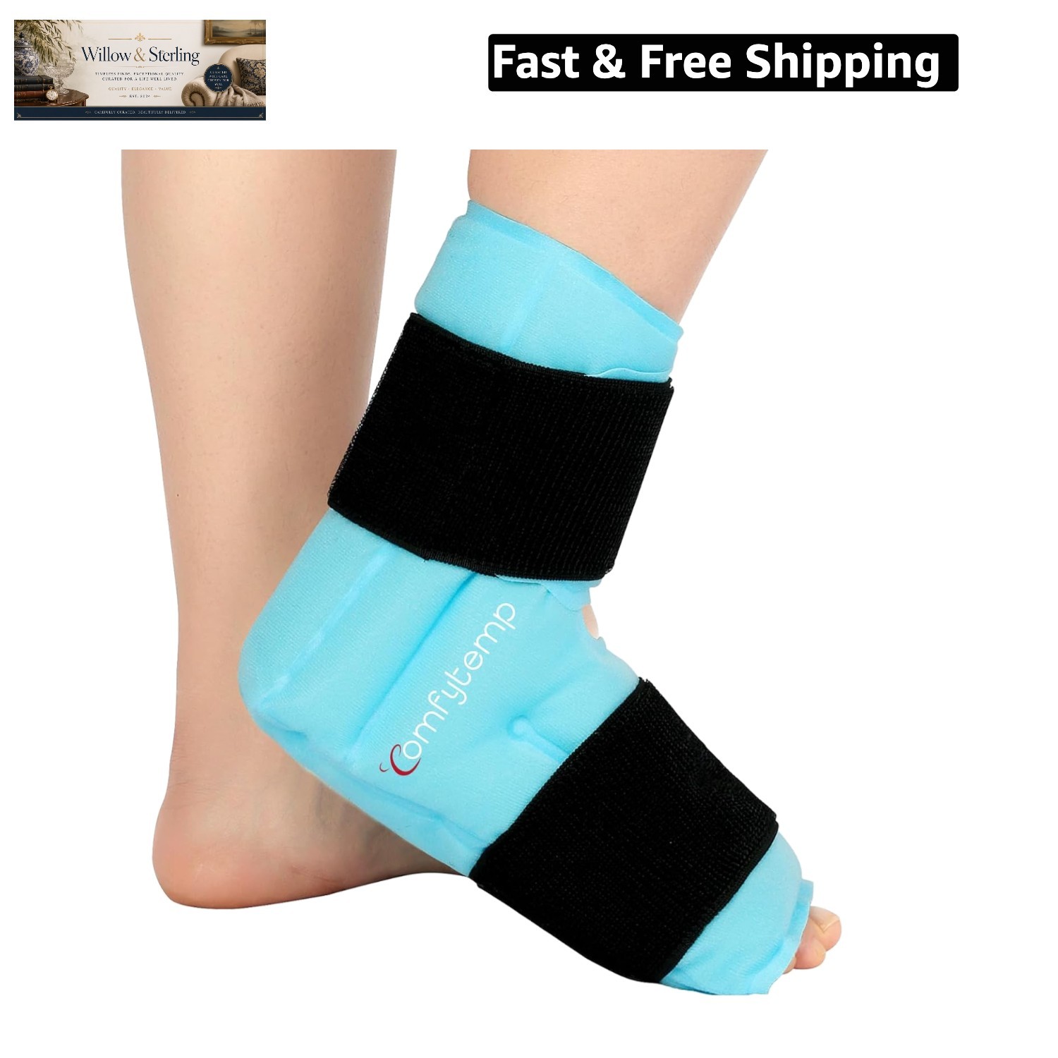 Ankle Foot Ice Pack Wrap for Plantar Fasciitis Relief, Ankles Brace for Sprai…