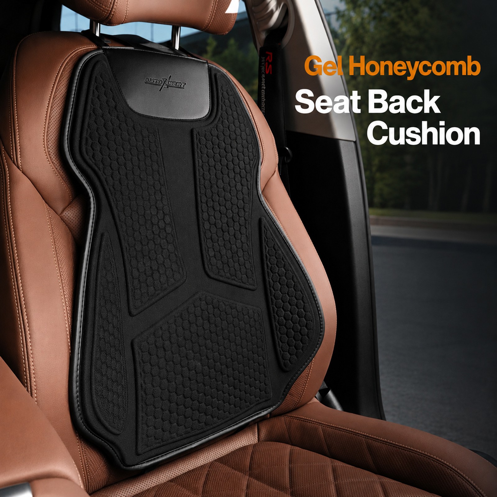 Car Gel Honeycomb Seat Back Pillow Lumbar Support Cushion Back Pad Protector