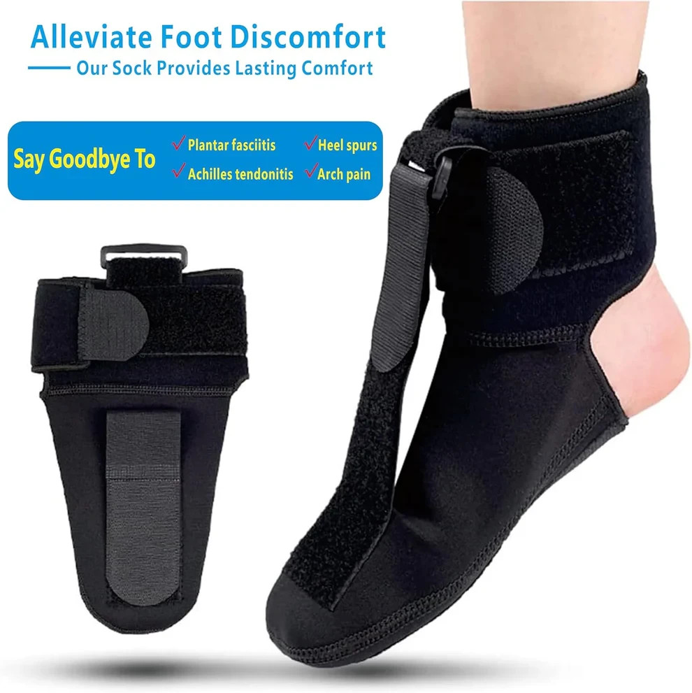 Plantar Fasciitis Night Splint Sock Gentle Foot Support for Pain Relief M Size