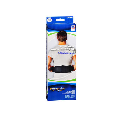 Scott Sport Aid 6″ Black Back Support SA3246 Medium – Large 1 Each