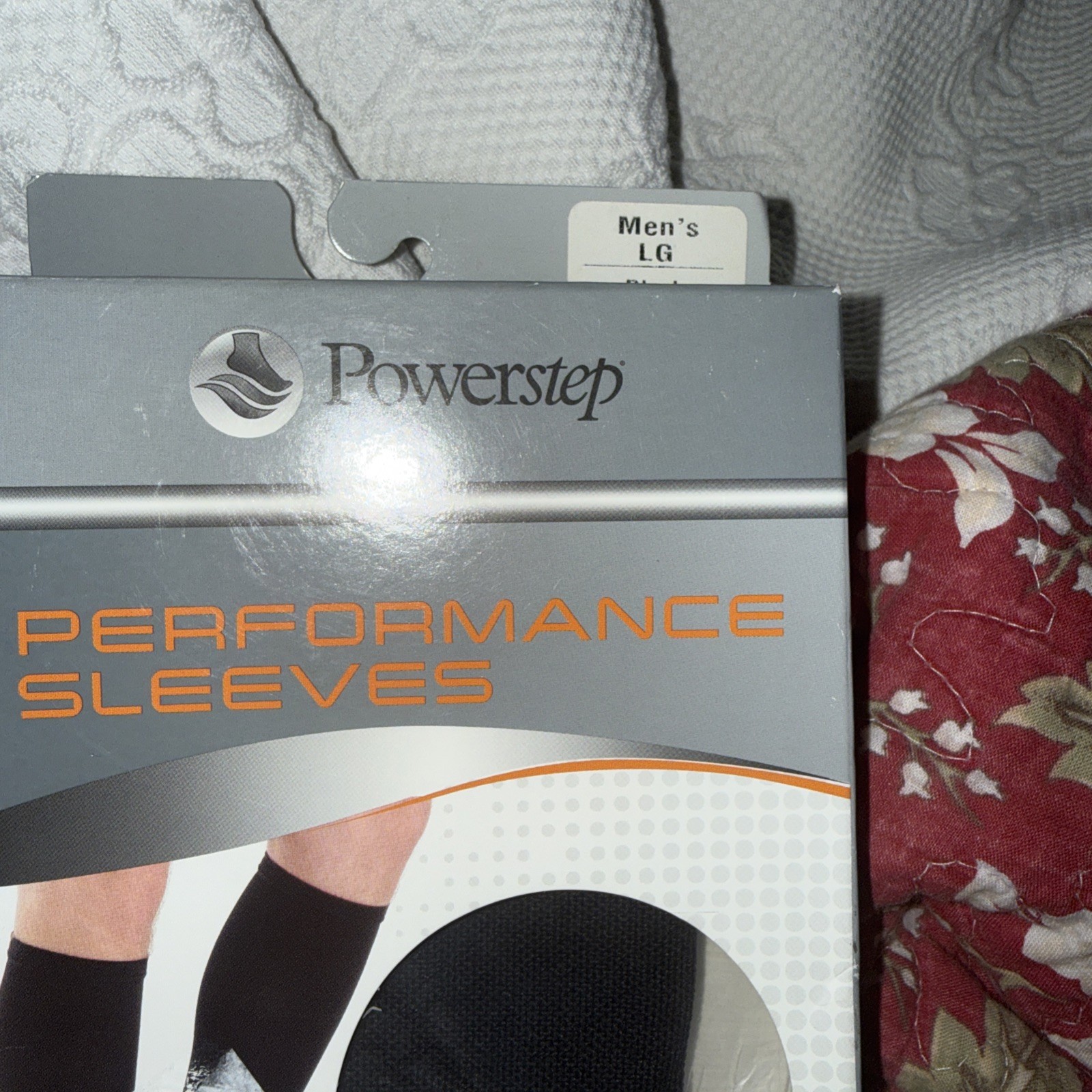 💗 POWERSTEP Mens PERFORMANCE SLEEVES & RECOVERY SOCKS, BLACK, SIZE L large NEW