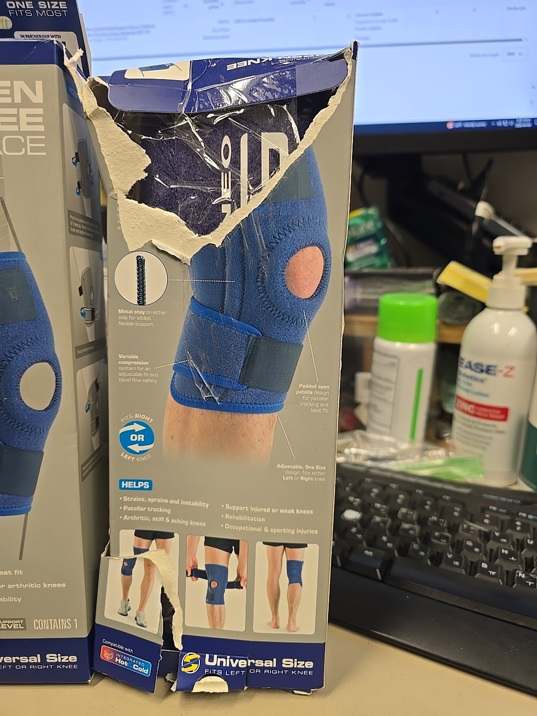 Neo G Open Knee Support Brace Universal Size, Fits Either Knee, Moderate REF 993