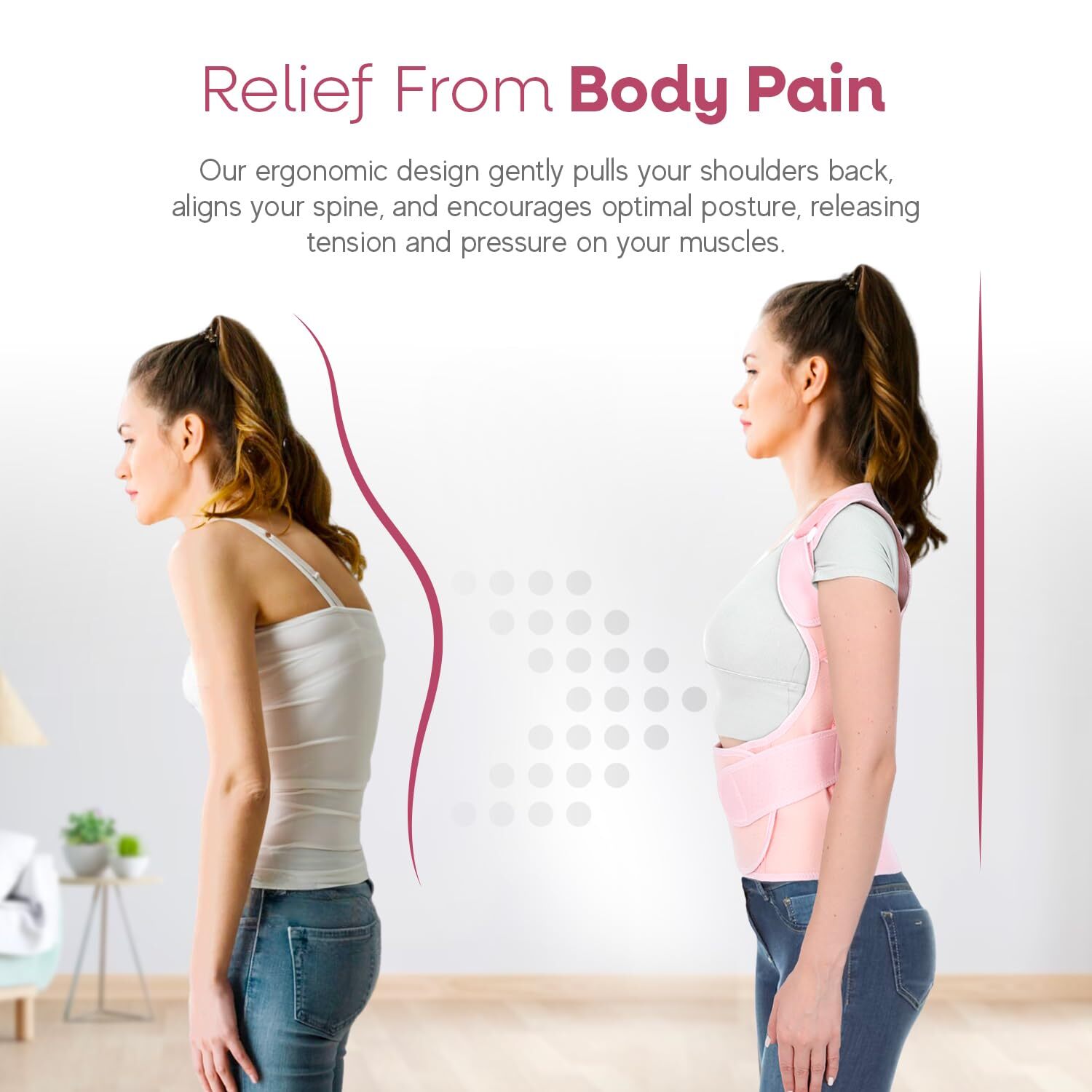 Posture Corrector Women back support belt Straightener Shoulder Brace