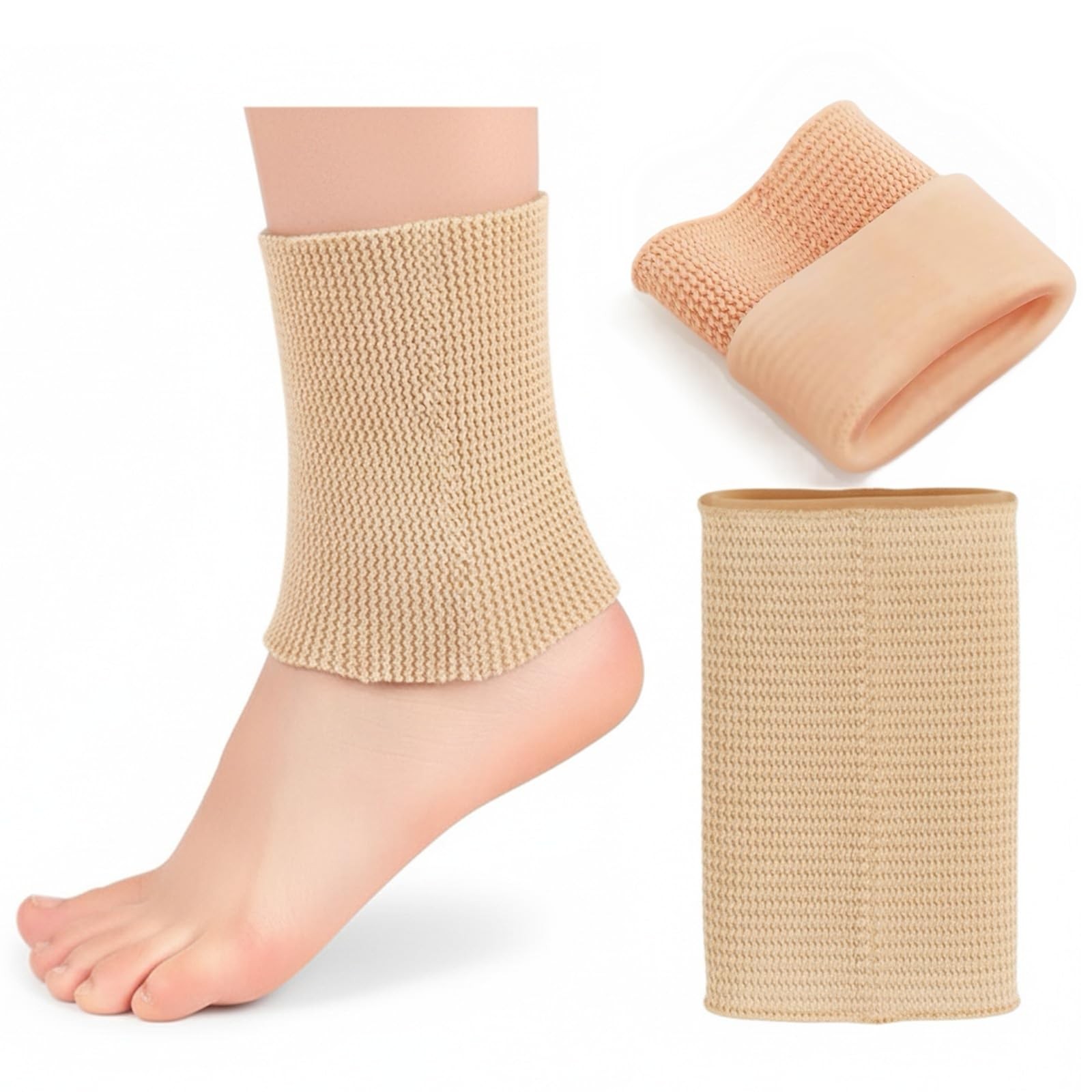 Figure Skating Ankle Gel Sleeve, 1 Pair Padded Ankle Guard for Ice Skating, L…