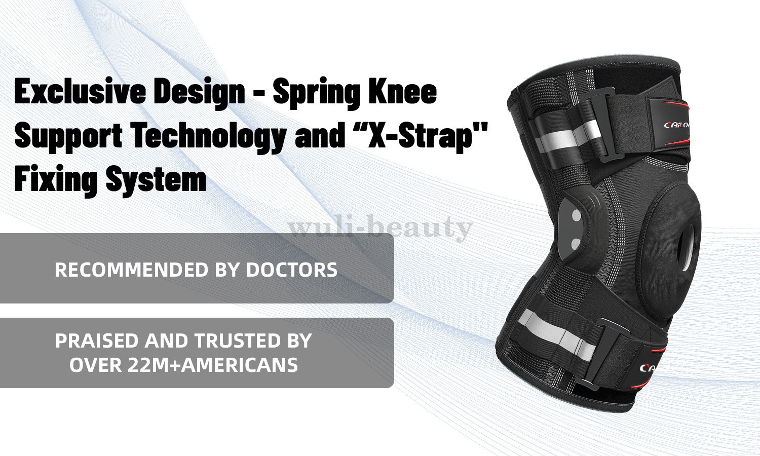 Adjustable Hinged Knee Brace Support for ACL, Meniscus Arthritis & Sports, S-3XL