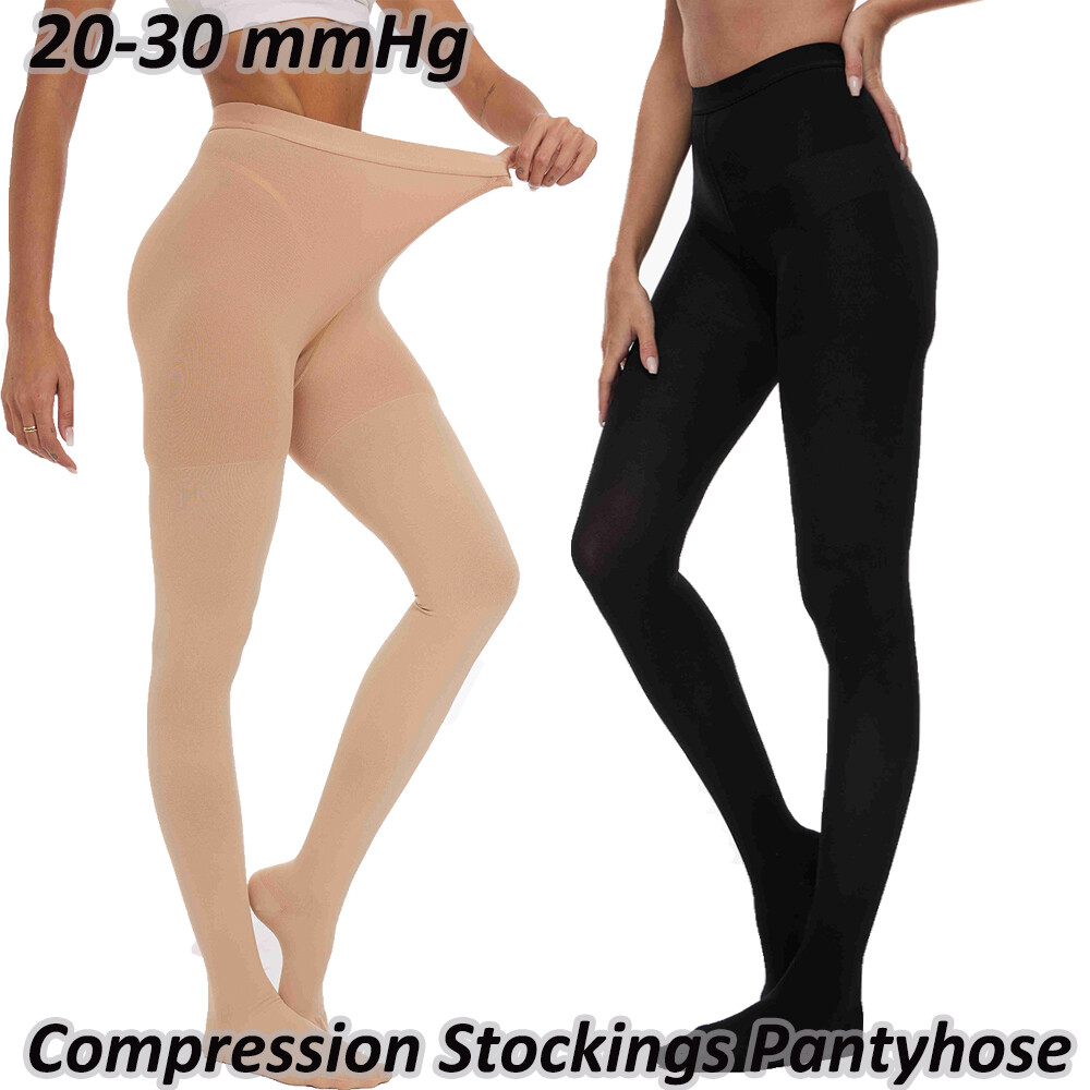 Compression Pantyhose Unisex Circulation Varicose Swelling Stockings 20-30 mmHg