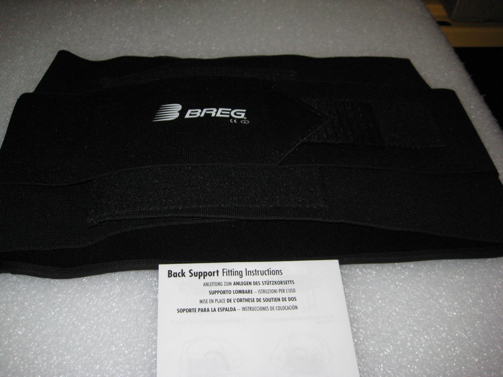 BREG Inc. 10154 Basic Lumbar Support Black – Large New in Bag