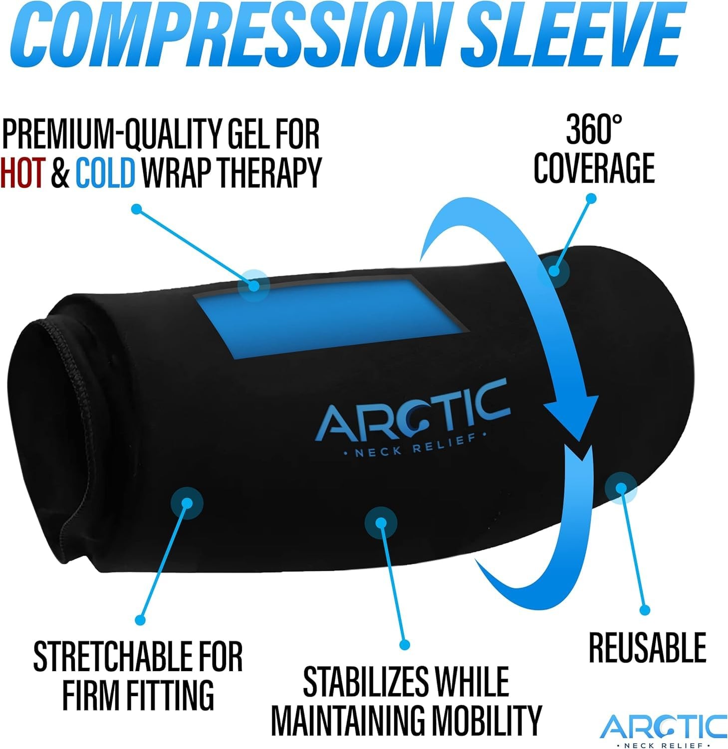 2 Pack | Premium Elbow Ice Pack Wrap & Knee Ice Pack Wrap – Ice Sleeves, Reus…