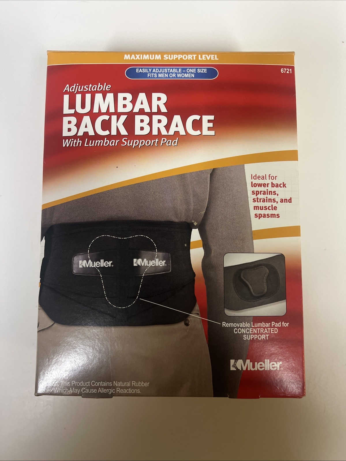 Mue/Sprt Lumbar Back Brace Adj,Size 1CT,Mueller Sport Adjustable Lumb