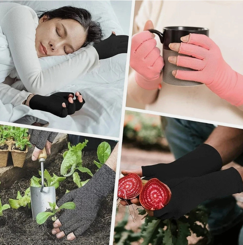 Arthritis Compression Gloves Fingerless Hand Support Carpal Tunnel Pain Relief