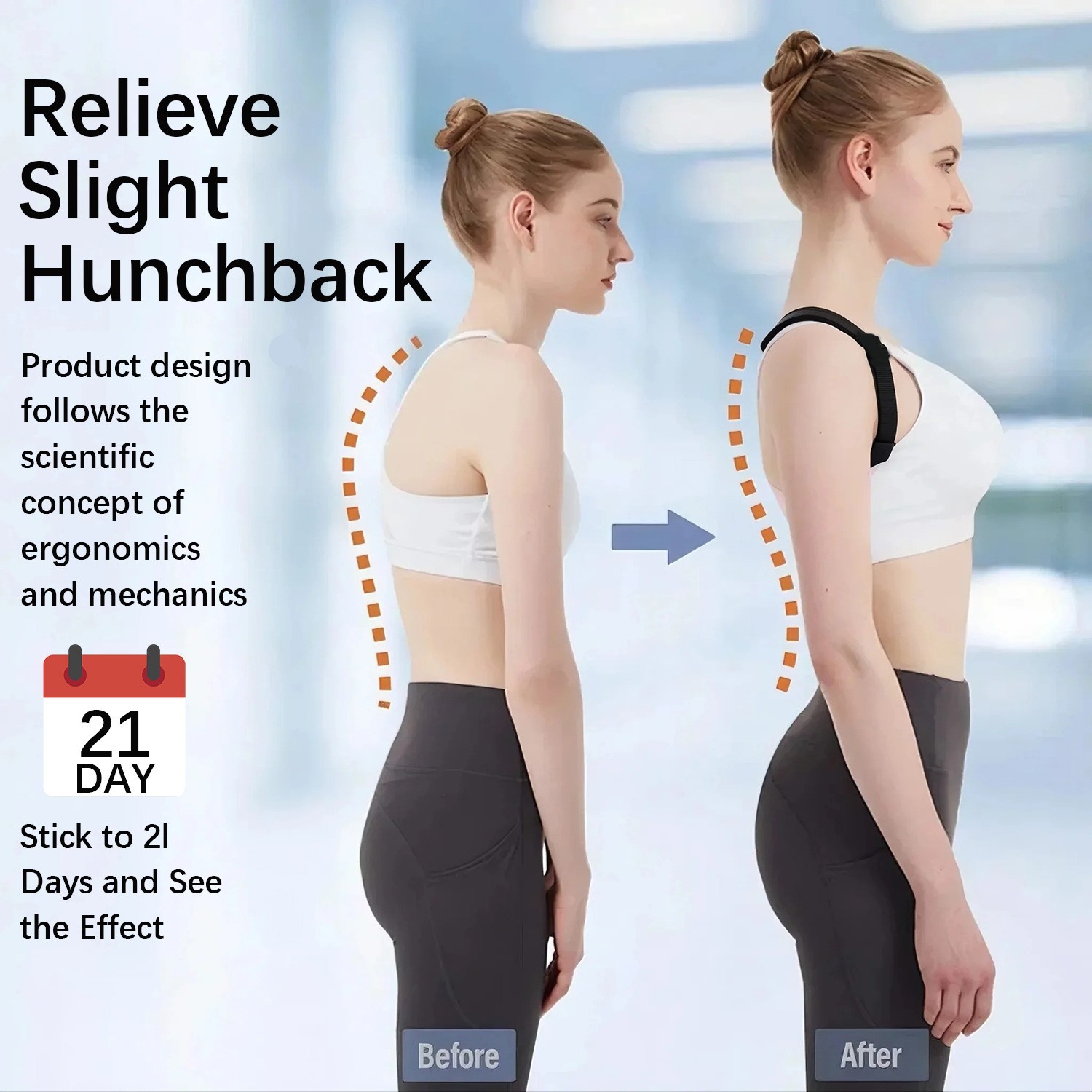 Invisible Posture Corrector for Men & Women – Adjustable Back Brace for Neck/Sho