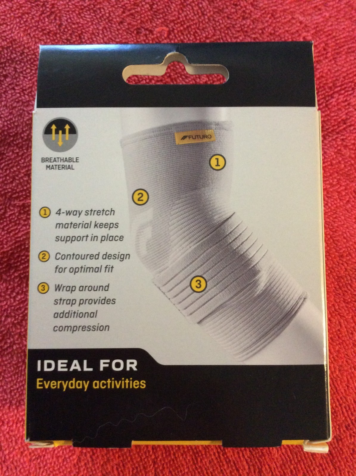 3M FUTURO ELBOW COMFORTO SUPPORT WITH PRESSURE PADS MEDIUM MODERATE SUPPORT