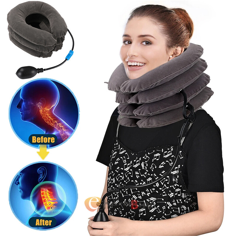 Cervical Neck Traction Device Collar Brace Support Pain Relief Stretcher Therapy