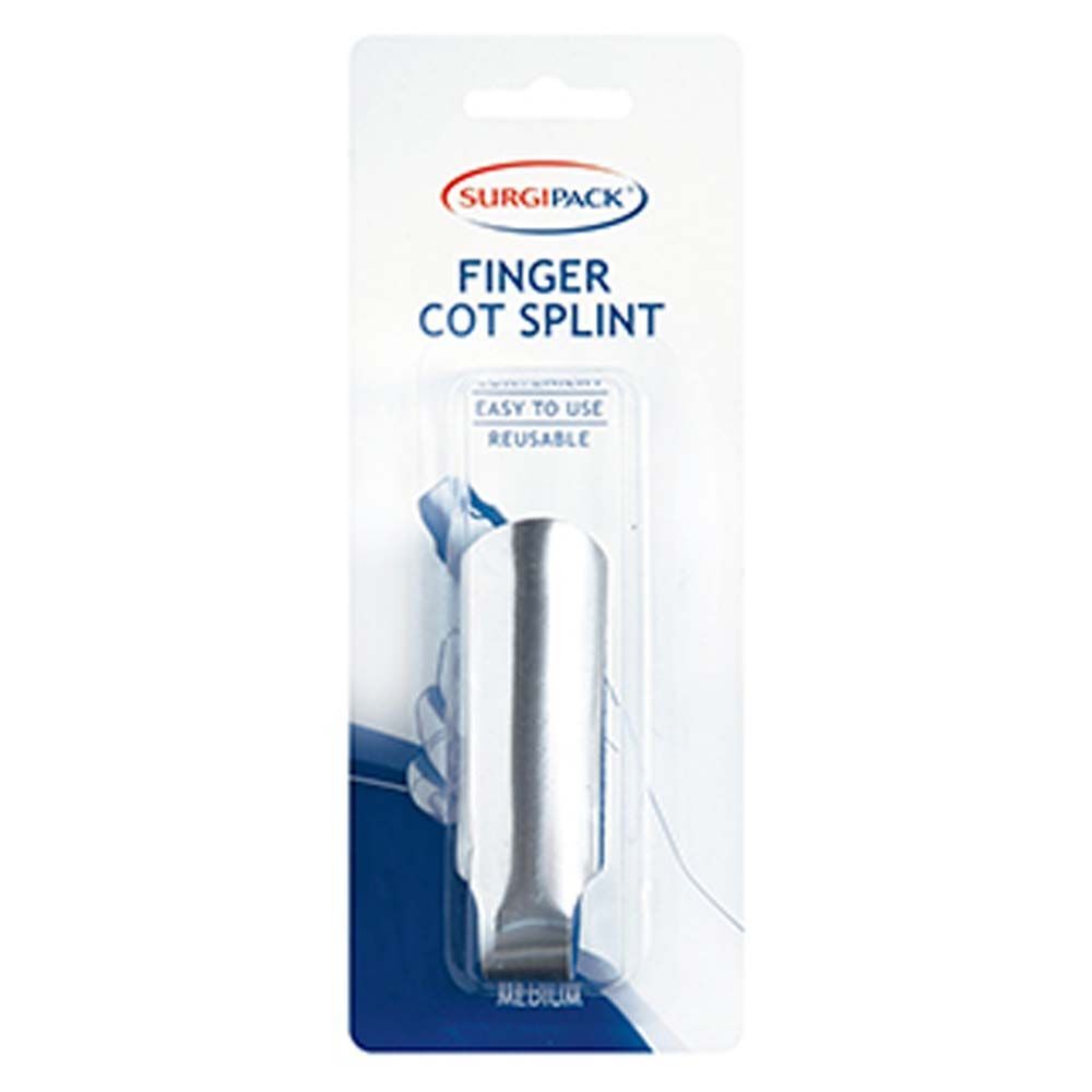 SurgiPack Finger Cot Splint Finger Splint Support 3 Sizes Small- Medium- Large