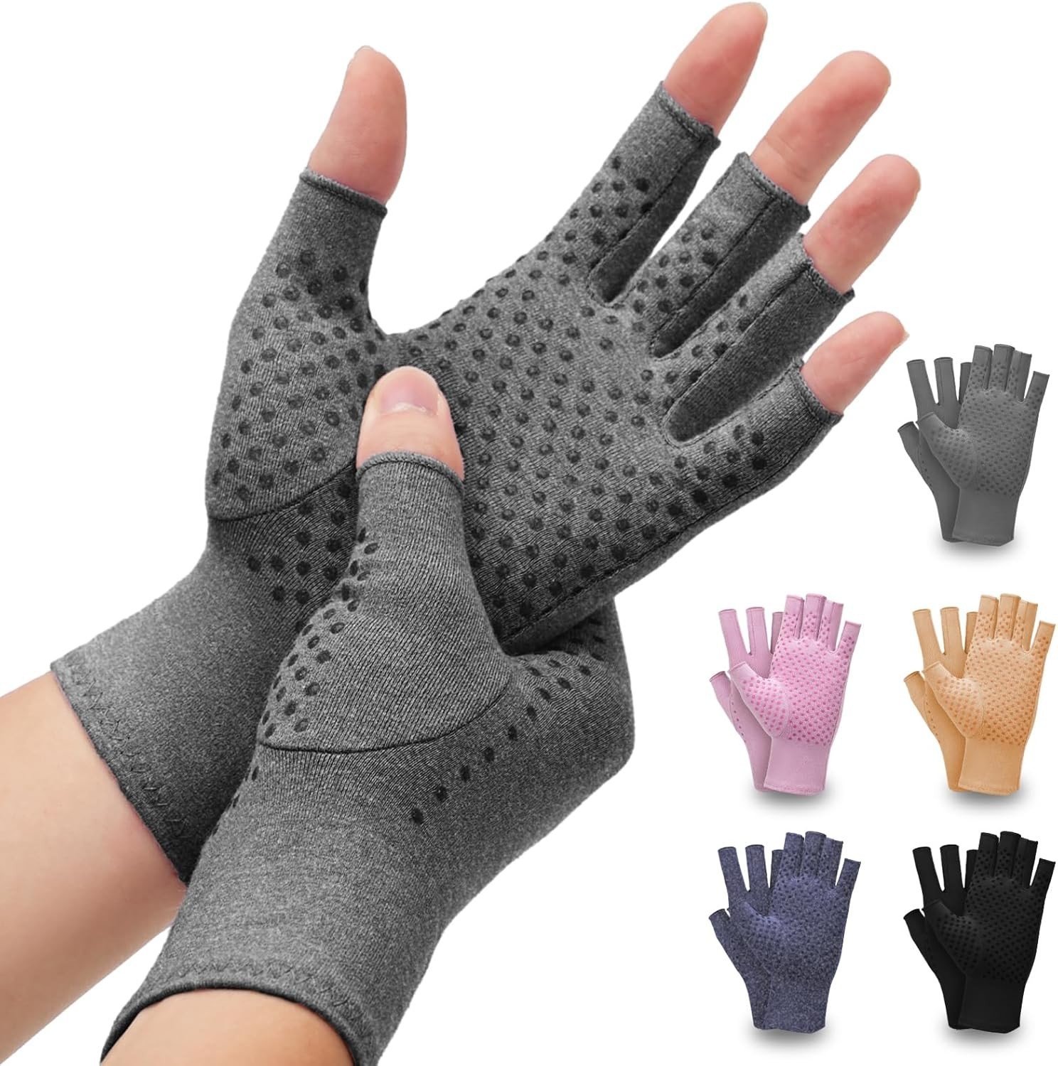 2 Pairs Breathable Arthritis Compression Gloves – XL Anti-Slip for Men & Women