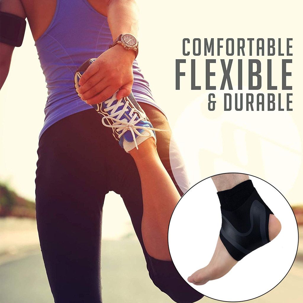 Ankle Brace Support Compression Sleeve Plantar Fasciitis Pain Relief Foot Wrap