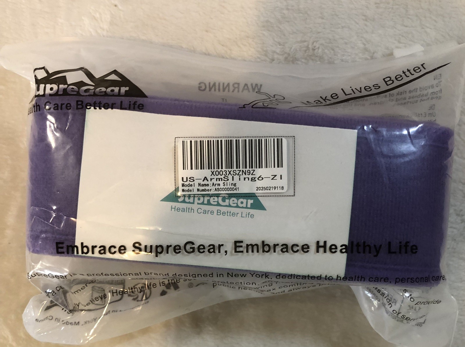 Arm Sling, One Size Fits Most, Purple