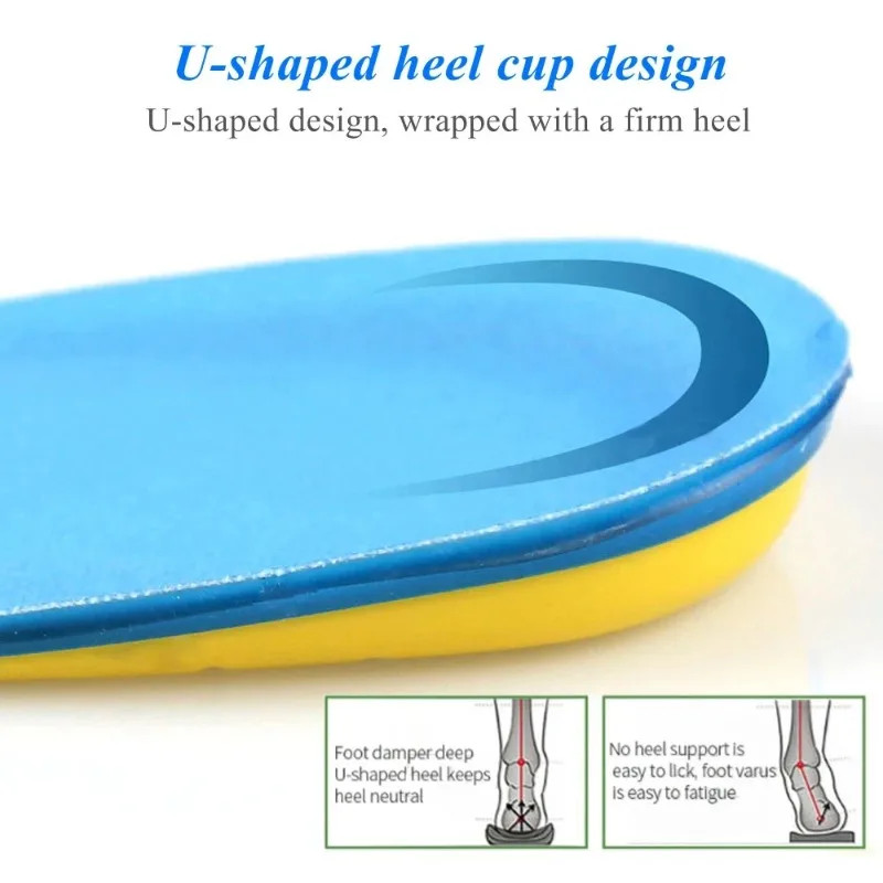 1 Pair U-Shaped Half Heel Insole Cushion Soft Silicone Gel Inserts for Shoes Com